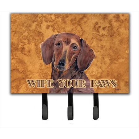 Carolines Treasures 6 x 9 In. Dachshund Wipe your Paws Leash or Key Holder SC9137TH68